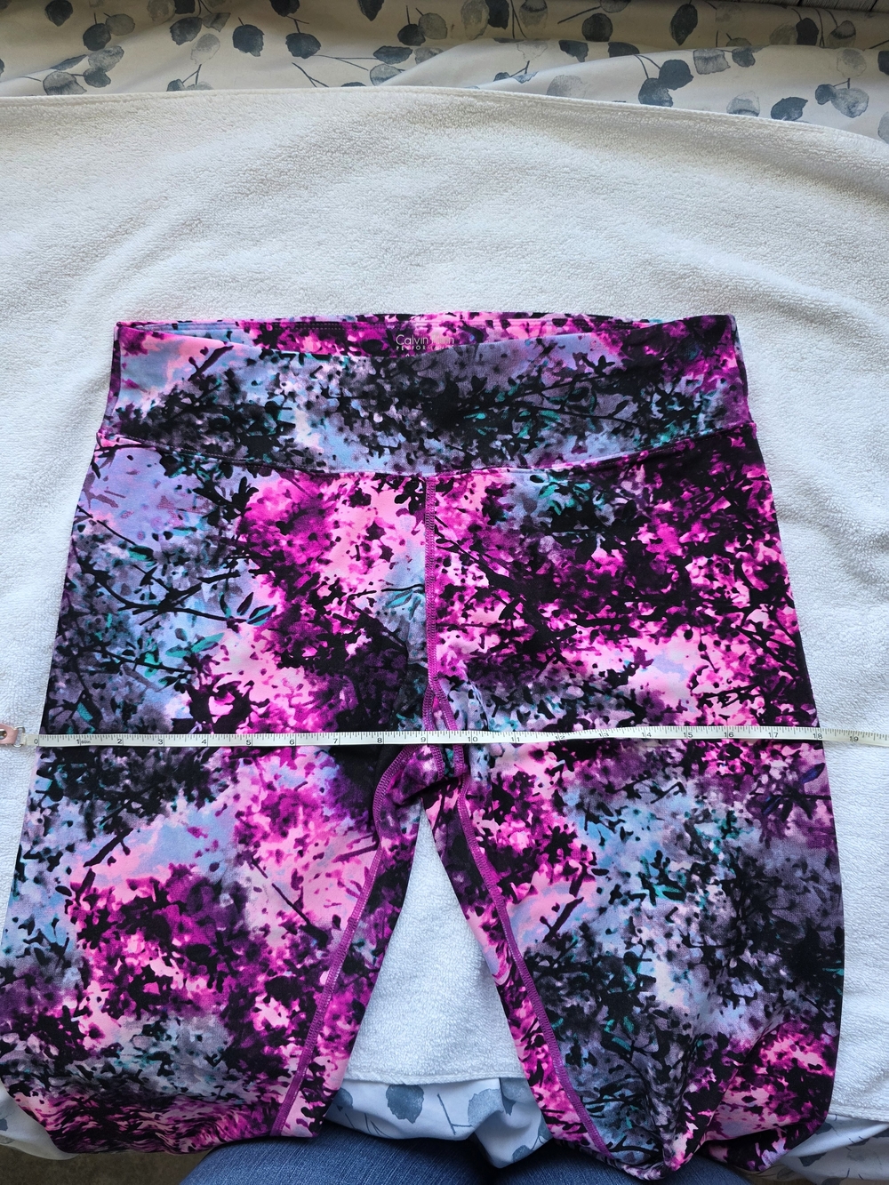 Calvin Klein Performance Quick Dry Floral Leggings Size L - Picture 8 of 11